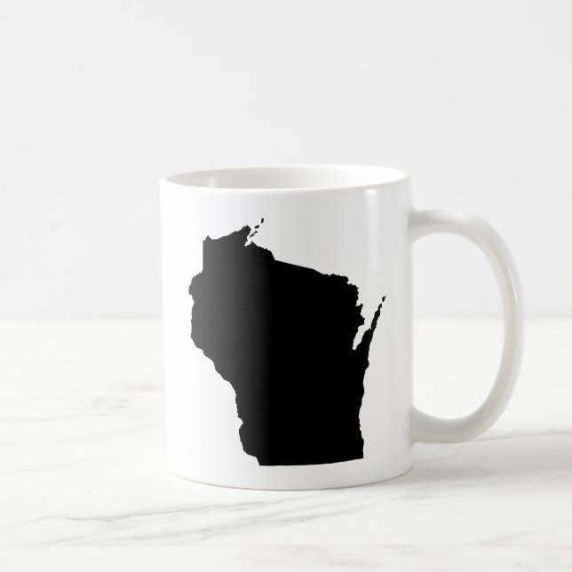 Wisconsin-Staats-Kontur Kaffeetasse (Rechts)