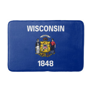 Wisconsin Staatsflagge Badematte