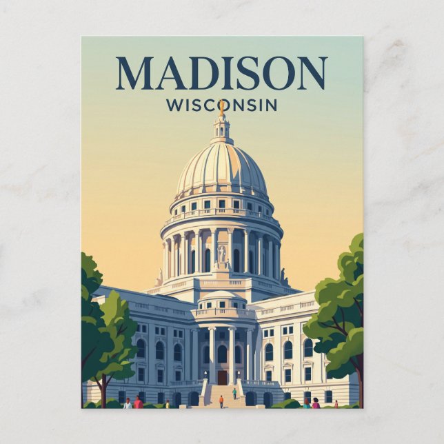 Wisconsin State Capitol Wisconsin Postkarte (Vorderseite)