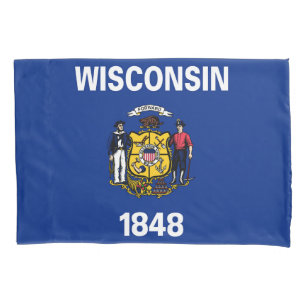 Wisconsin State Flag Print Patriotc Kissenbezug