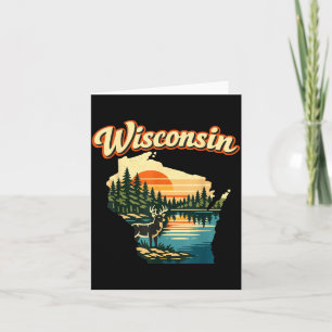 Wisconsin State Pride Sonnenuntergang Deer Lake La Karte