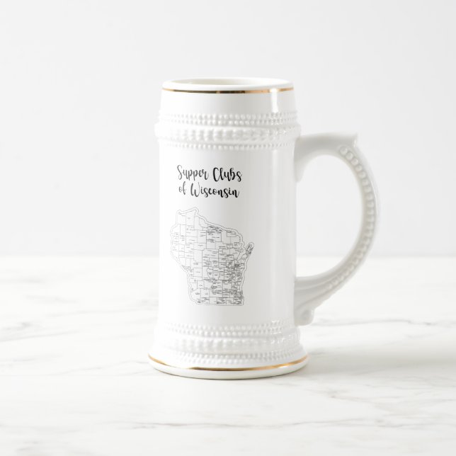 Wisconsin Supper Club Themed Beer Stein Bierglas (Rechts)