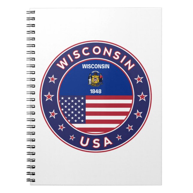 Wisconsin-T - Shirt Notizblock (Vorderseite)