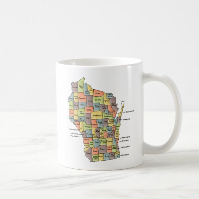 Wisconsin-Tasse Kaffeetasse (Rechts)