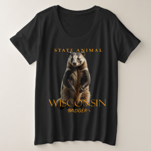 Wisconsin Territorium Tier The Badger Große Größe T-Shirt