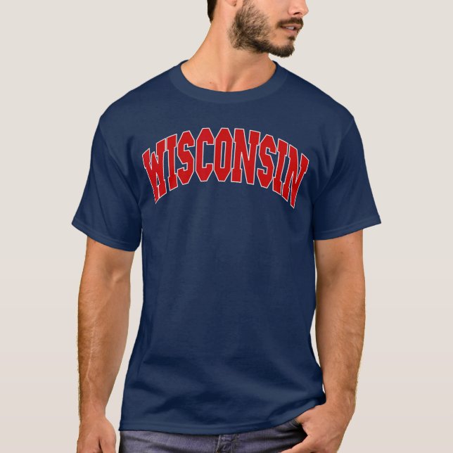 Wisconsin Throwback Design Classic T-Shirt (Vorderseite)