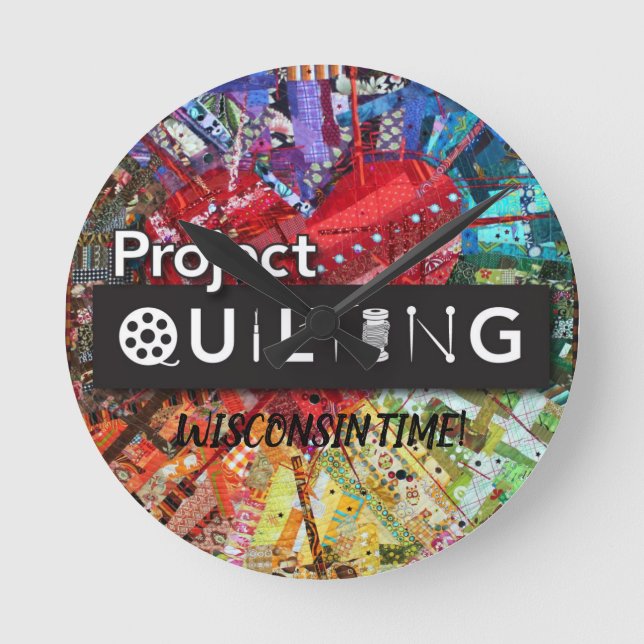 Wisconsin Time Project QUILL Clock Runde Wanduhr (Vorderseite)