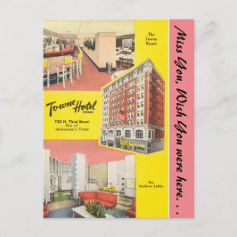 Wisconsin, Towne Hotel, Milwaukee Postkarte