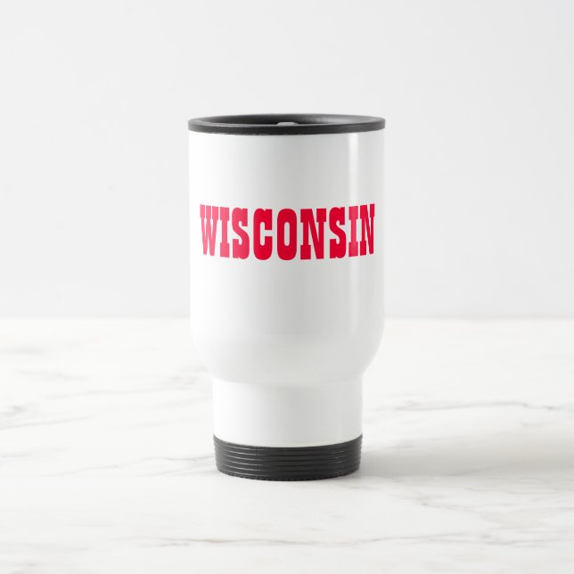 Wisconsin Travel Mug Reisebecher (Mittel)