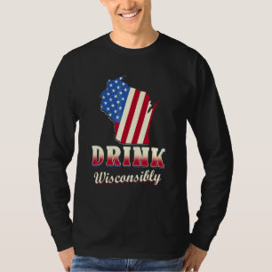 Wisconsin Trinkende Alkoholische Wisconsiniten  Bi T-Shirt