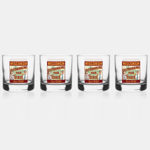 Wisconsin übertrinkt Ihren Staat seit 1848 Whiskyglas