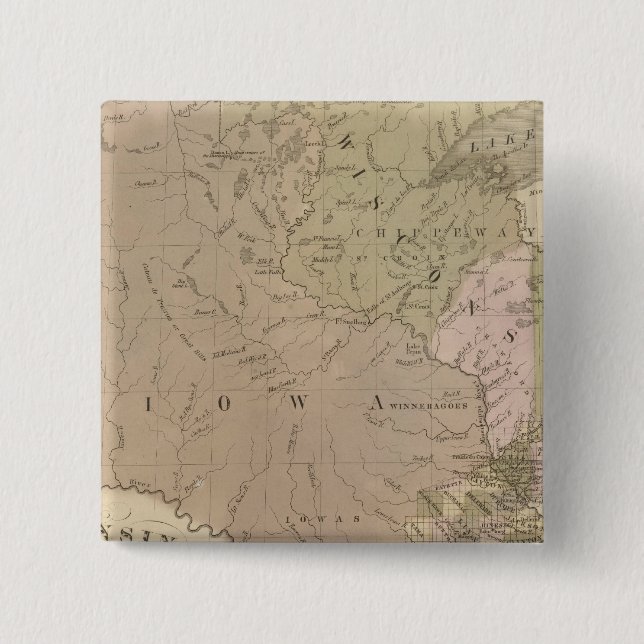 Wisconsin und Iowa Button (Vorderseite)