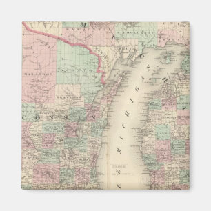 Wisconsin und Michigan Magnet