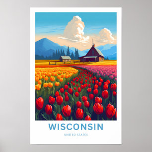 Wisconsin United Staaten Travel Print Poster