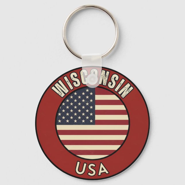 Wisconsin United States of America  Schlüsselanhänger (Vorderseite)