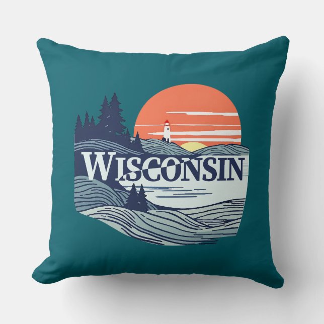 Wisconsin USA Kissen (Vorderseite)