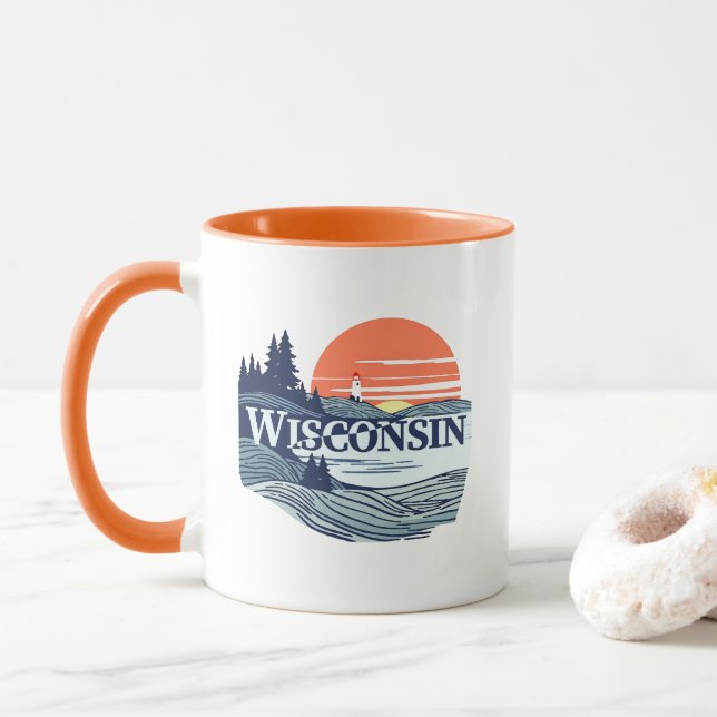 Wisconsin USA Tasse (Mit Donut)