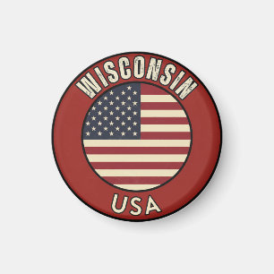 Wisconsin Vereinigte Staaten von Amerika Magnet