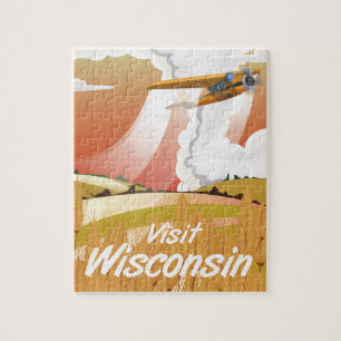 Wisconsin Vintage Reiseplakat Puzzle