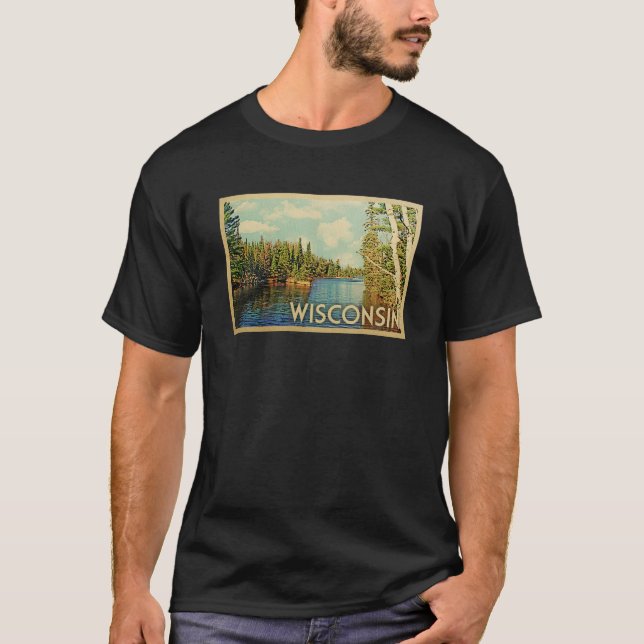 Wisconsin Vintage Travel T - Shirt (Vorderseite)