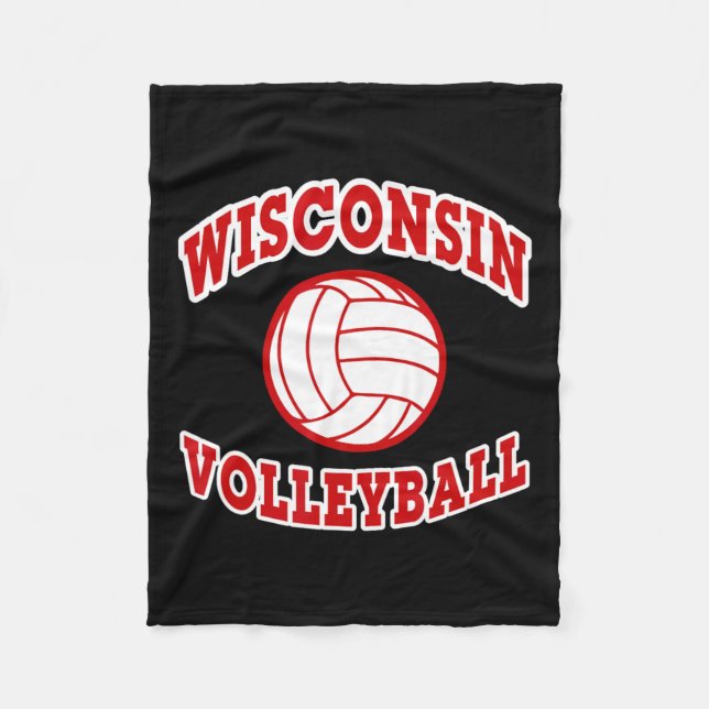 Wisconsin Volleyball Classic Style Fleecedecke (Vorderseite)