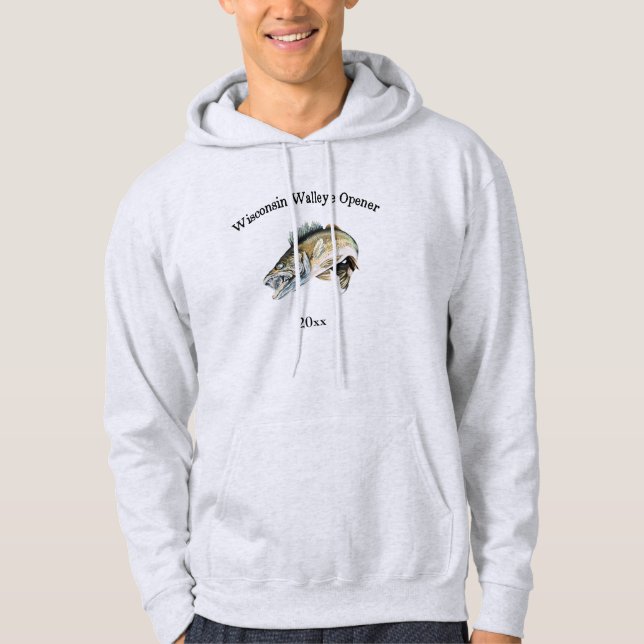 Wisconsin Walleye Fishing Opener Hoodie (Vorderseite)