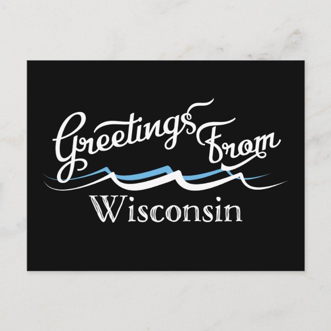 Wisconsin Water Waves Postkarte (Vorderseite)