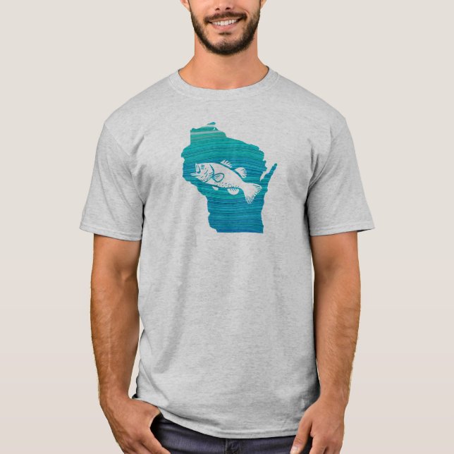 Wisconsin Wave Fishing T-Shirt (Vorderseite)