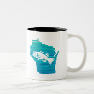 Wisconsin Wave Fishing Zweifarbige Tasse