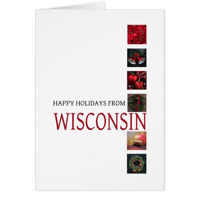Wisconsin Weihnachtskarte, Staat spezifisch (Vorne)