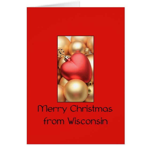 Wisconsin Weihnachtskarte, Staat spezifisch (Vorne)