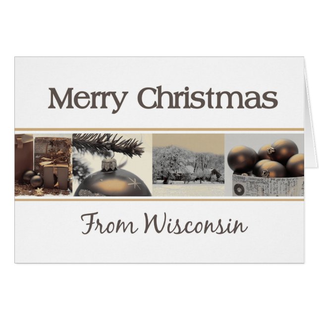 Wisconsin Weihnachtskarte, Staat spezifisch (Vorderseite (Horizontal))