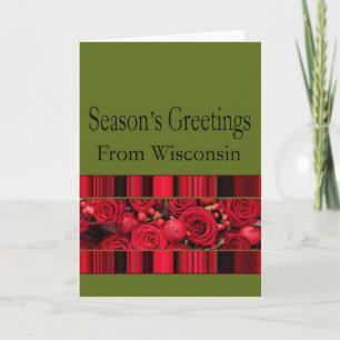 Wisconsin Weihnachtskarte, Staat spezifisch Feiertagskarte