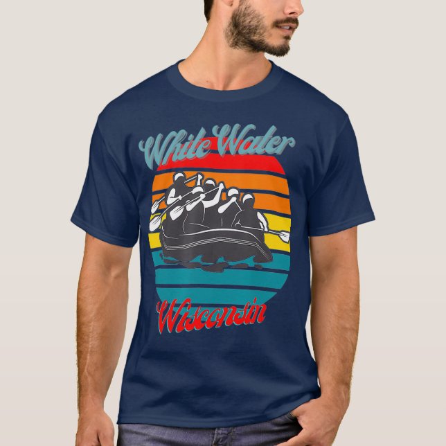 Wisconsin Whitewater White Water Rafting T-Shirt (Vorderseite)