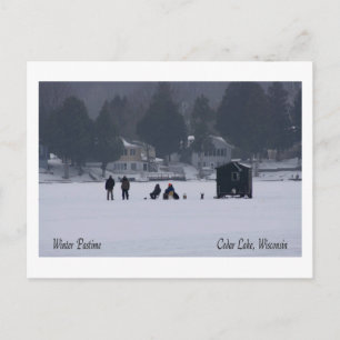 Wisconsin Winter Pastime Postkarte