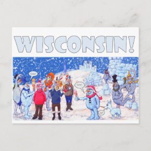 Wisconsin Winter Postkarte