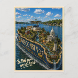 Wisconsin | Wish You Were Here | State-Serie Postkarte