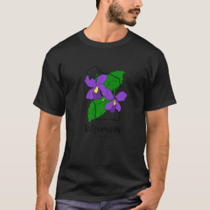 Wisconsin Wood Violet Blume T-Shirt