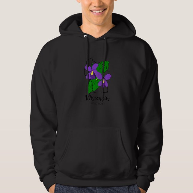 Wisconsin Wood Violet Flower   Hoodie (Vorderseite)
