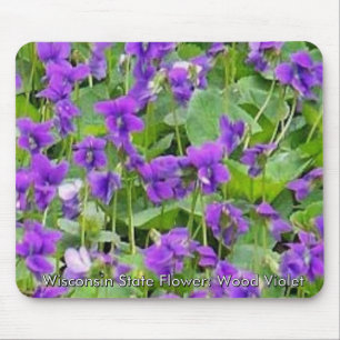Wisconsin Wood Violets Mousepad