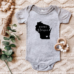 Wisconsin Zuhause Grown Staat T-Shirt Baby Strampler