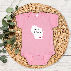 Wisconsin Zuhause Grown Staat T-Shirt Baby Strampler