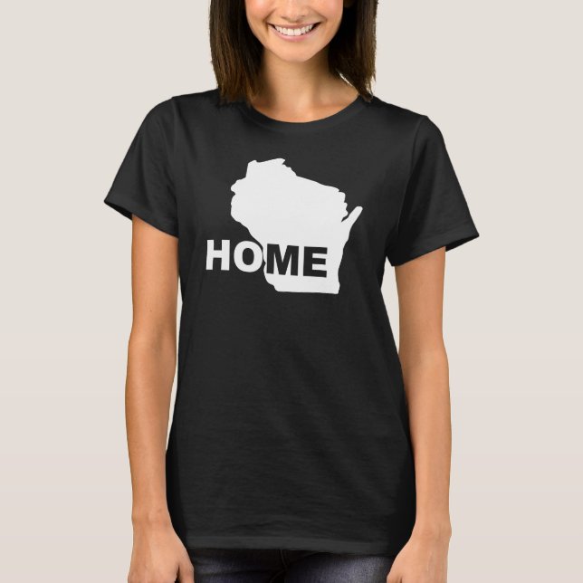 Wisconsin Zuhause weg vom Staat T - Shirt T-Shirts (Vorderseite)