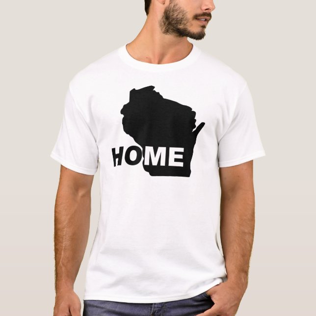Wisconsin-Zuhause weg von Staats-T - T-Shirt (Vorderseite)