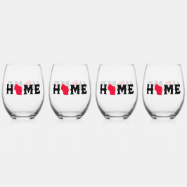 Wisconsin Zuhause Weinglas Ohne Stiel