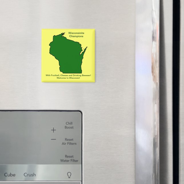 Wisconsinite Champions Football, Käse und Bier Magnet (In Situ (Kühlschrank))