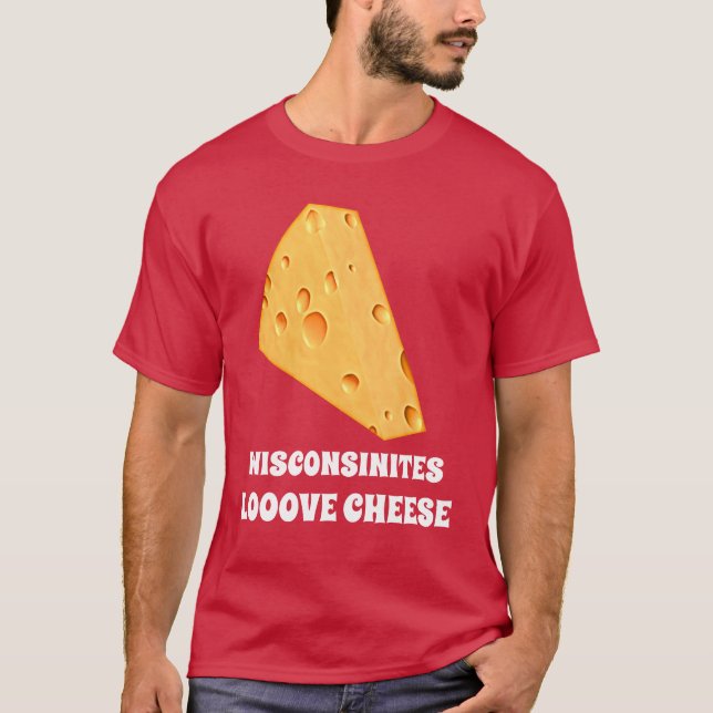 Wisconsinites Liebe Käse Männer Unisex TDZ T - Shi T-Shirt (Vorderseite)