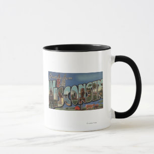 WisconsinLarge Buchstabe ScenesWisconsin Tasse