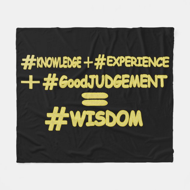 "WISDOM EQUATION" Niedliches Ausdrucksdesign. Jetz Fleecedecke (Vorderseite (Horizontal))