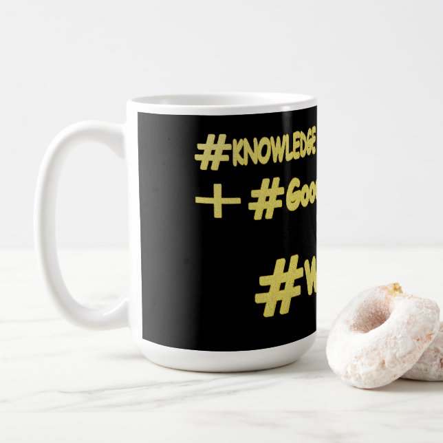 "WISDOM EQUATION" Niedliches Ausdrucksdesign. Jetz Kaffeetasse (Mit Donut)